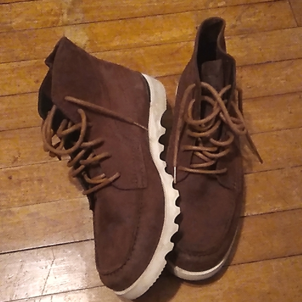 Sorel Mens Madson Caribou WP Brown Leather Ankle Lace-Up Boot Shoes NWOB
